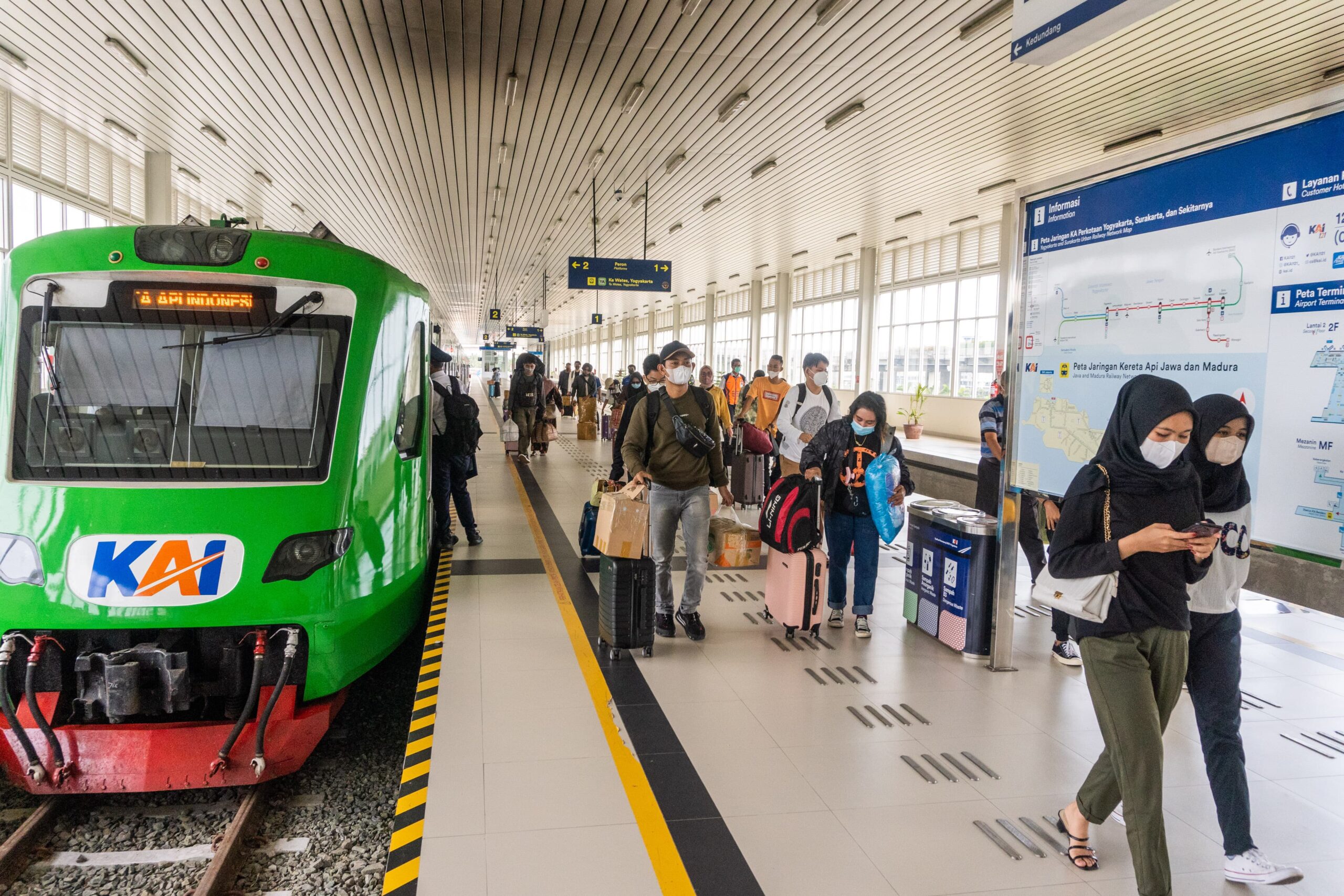 (FOTO) KA Bandara Yogyakarta Tunjukkan Ketepatan Waktu Selama Lebaran