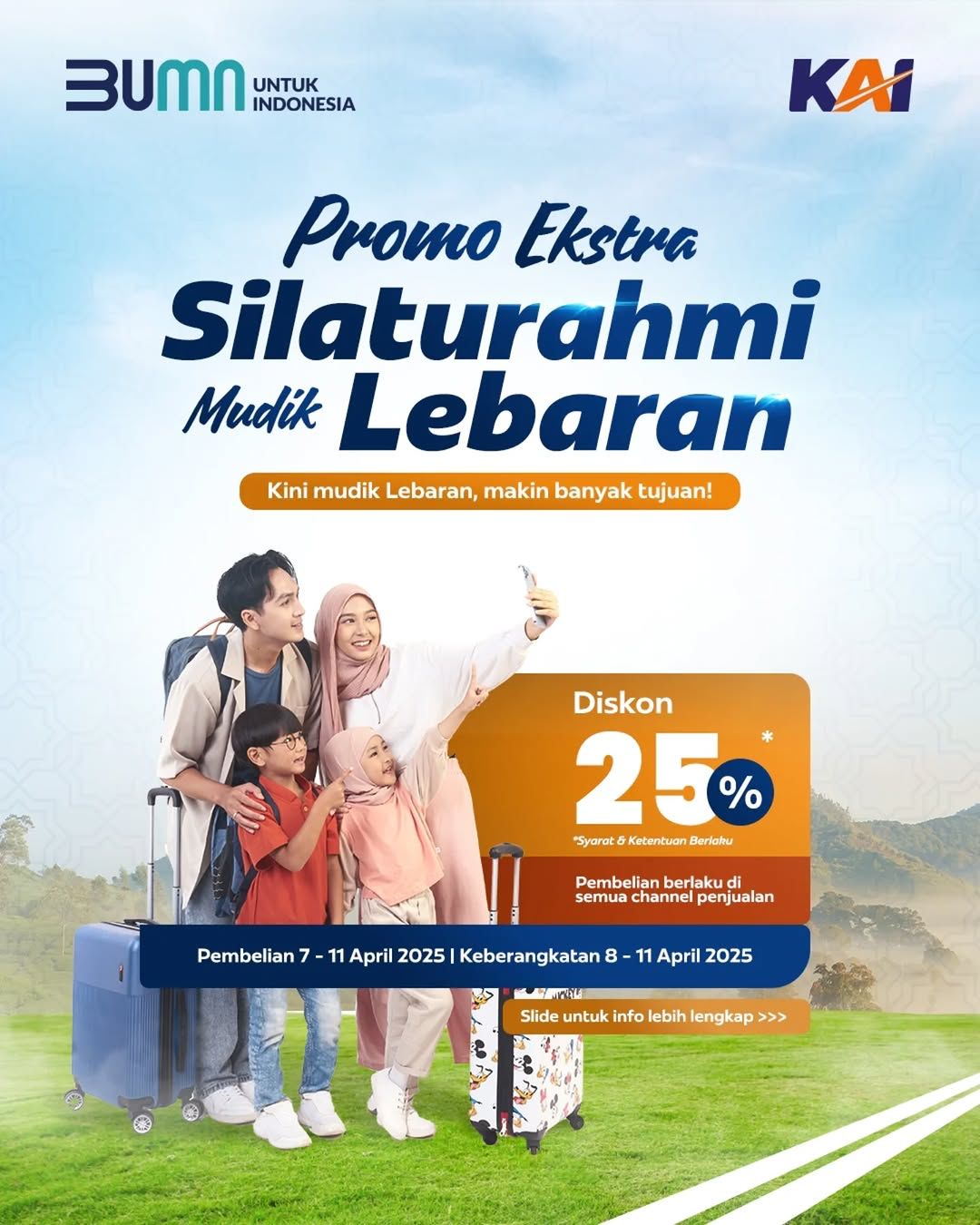 KAI Hadirkan Promo Ekstra Silaturahmi, Diskon Tiket KA hingga 25% untuk Mudik Lebaran